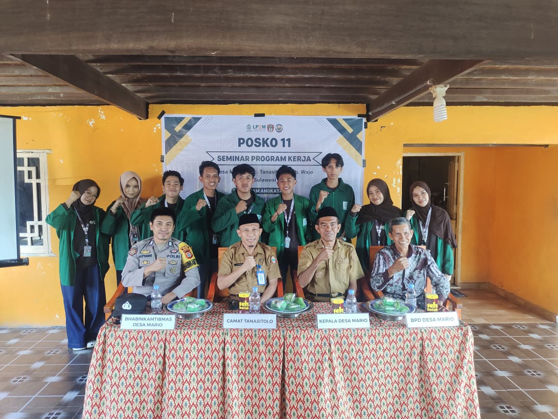 Seminar Program Kerja KKN UIN Alauddin Makassar Angkatan 78 di Desa Mario